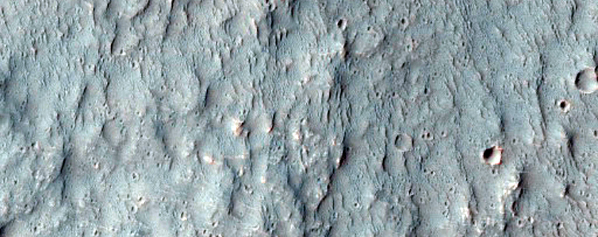Sinuous Ridges and Plains Margins in West Peta Crater