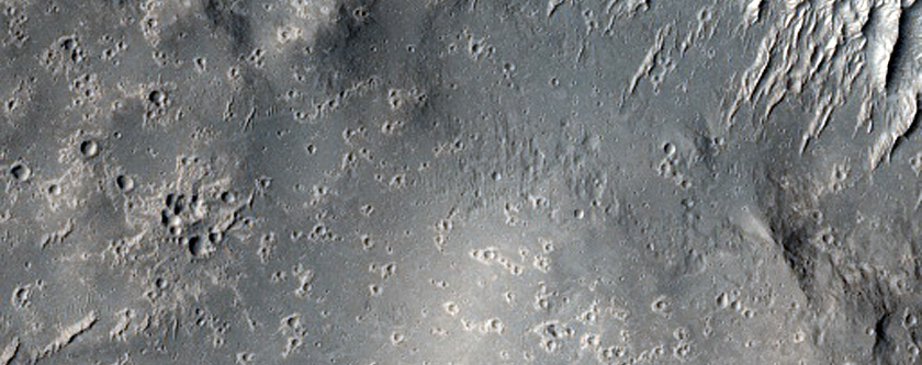 Trough in Aeolis Mensae