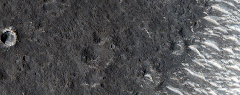 Semi-Cone-Shaped Features in Viking Image 878A37