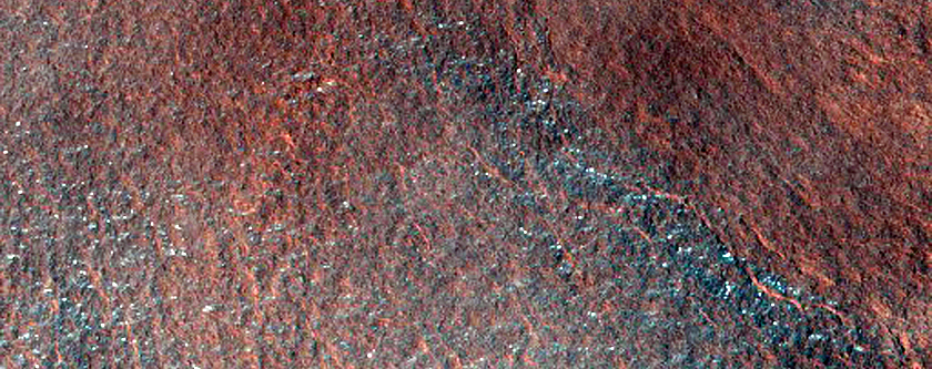 Polar Crater with Summer Ice