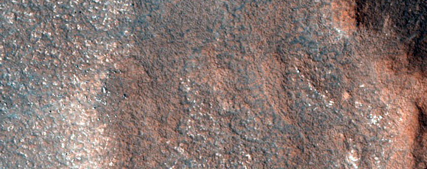 Polar Crater with Summer Ice
