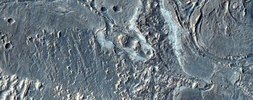 Blocky Deposit on Floor of Melas Chasma