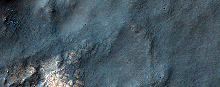 Central Peak of Crater in Tyrrhena Terra