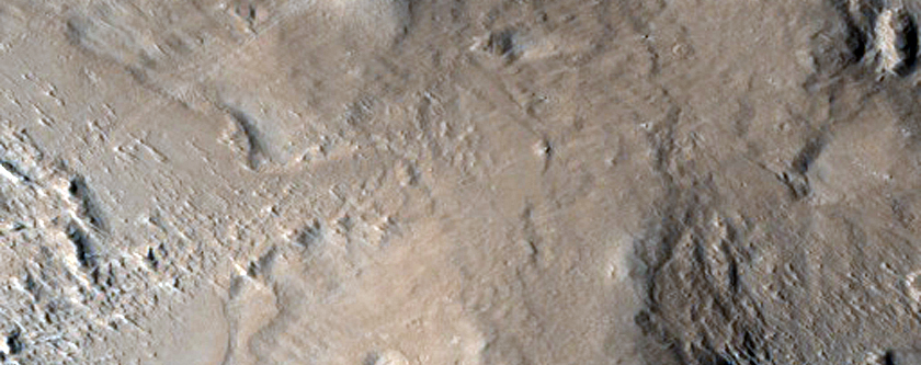 Yardangs in Area Also Covered by Viking 1 Images