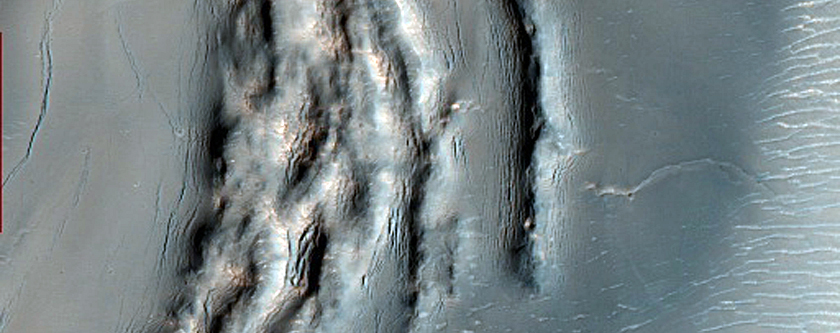 Crater in Sinus Sabaeus