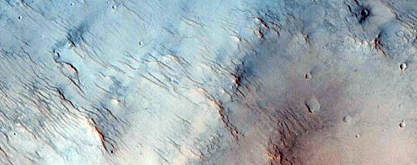 Material on Peridier Crater Floor