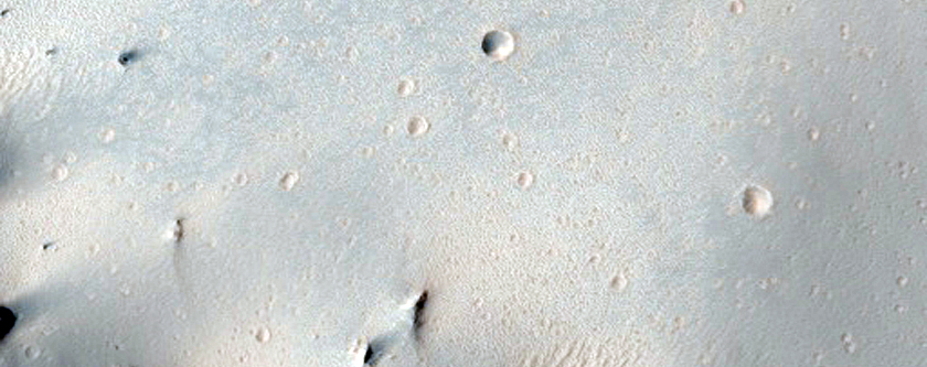 Crater in the Tharsis Region
