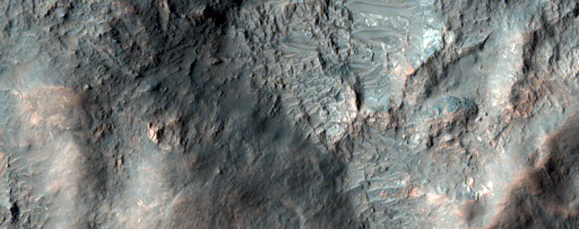 Layered Bedrock in Central Uplift