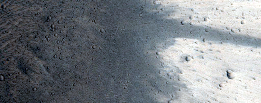 Fresh 8-Kilometer Diameter Impact Crater near Vistula Valles