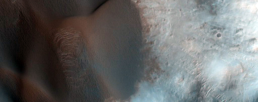Central Uplift of Crater within Larger Crater