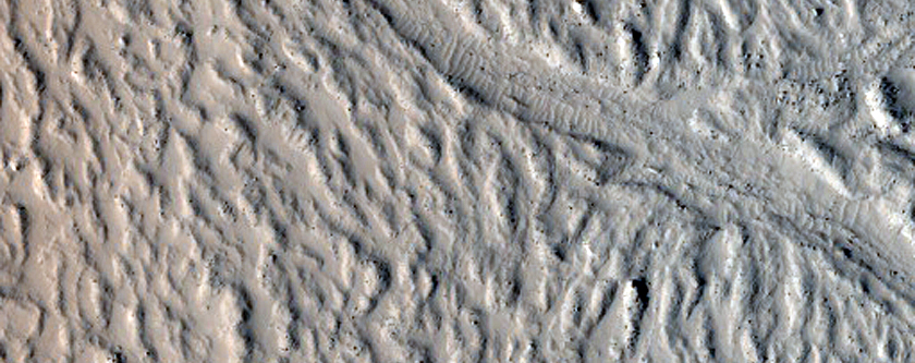 Flood Lava Passing through a Constriction in Amazonis Planitia