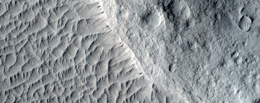 Ridges in Schiaparelli Crater