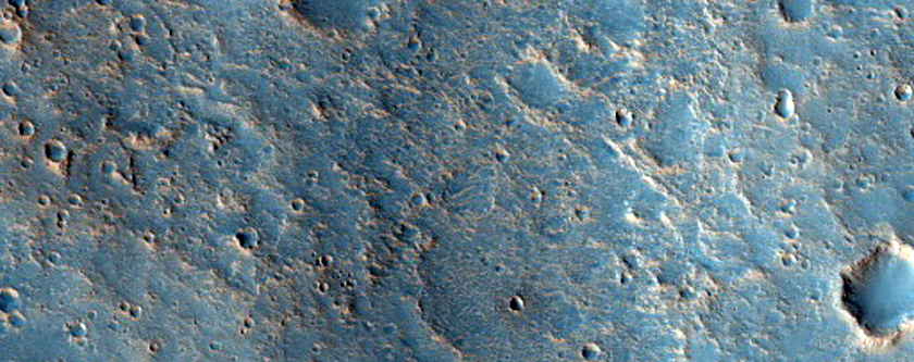Dark-Toned Sinuous Ridges Terminating at Dark-Toned Plain