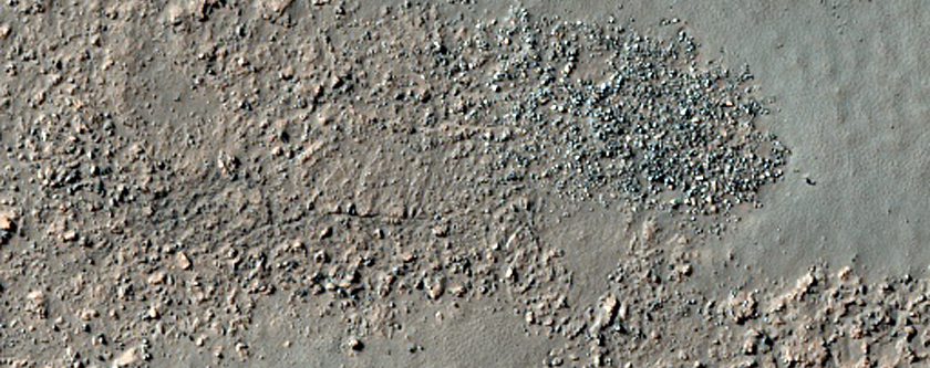 Lowell Crater Ejecta and Surrounding Terrain