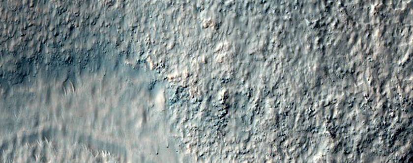 Crater in Terra Cimmeria with Gullies