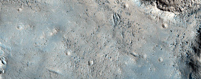 Layered Ejecta from Large Crater in Arcadia Planitia