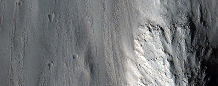 Block along the Northern Margin of Olympus Mons