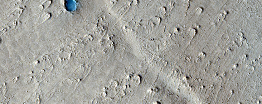 The Floor of Athabasca Valles Cut by a Segment of the Cerberus Fossae