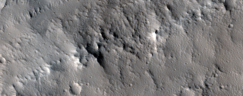 Fissure in Crater Ejecta