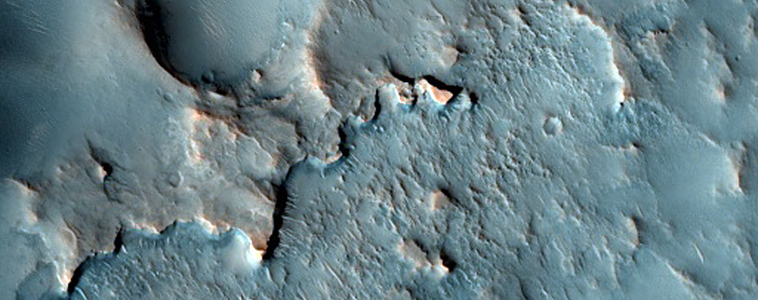 Crater with Fan Intersected by Channel