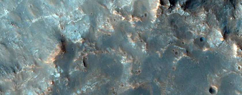 Tyrrhena Mons Peak and Contact with Plains