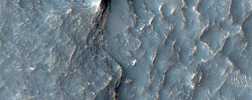 Fan-Shaped Form at Terminus of Sinuous Ridge Seen in THEMIS Image V27262008