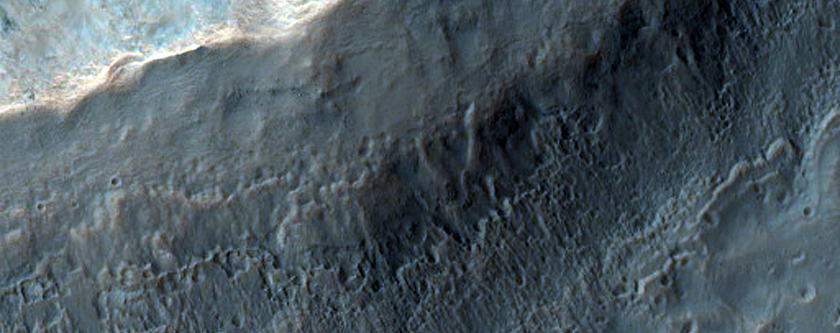 Small Crater with Gullies and Bright Fan
