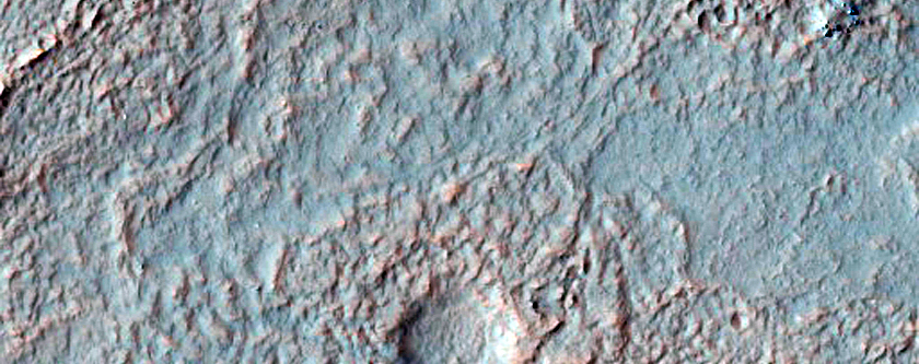 Fan-Shaped Form in Crater