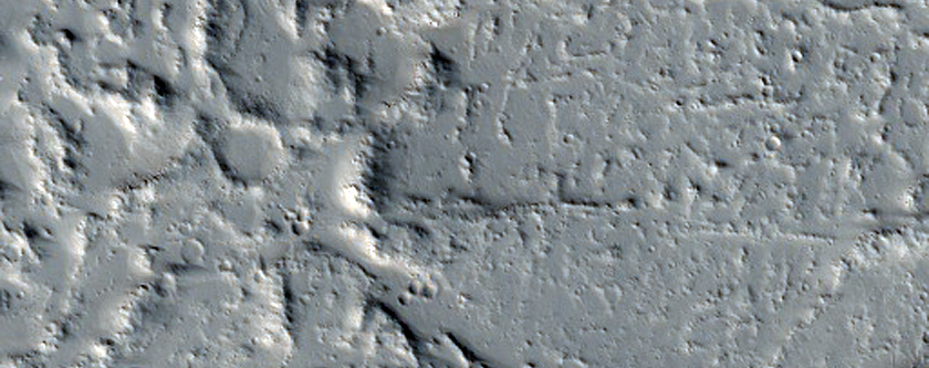 Possible Lava Flow Near Jovis Fossae