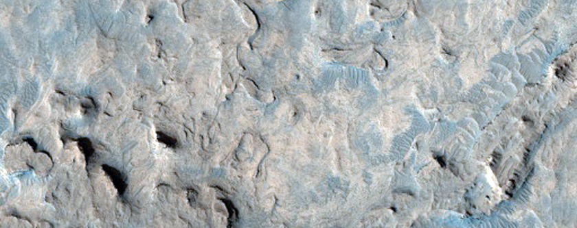 Knobby Terrain in Sinus Meridiani Seen in MOC Image M03-01935