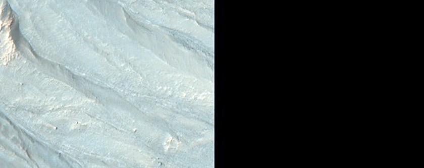 Slope Features on Crater Wall in Newton Crater