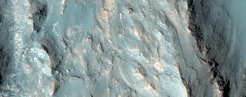 Monitor Slope Features in Central Pit of Elorza Crater