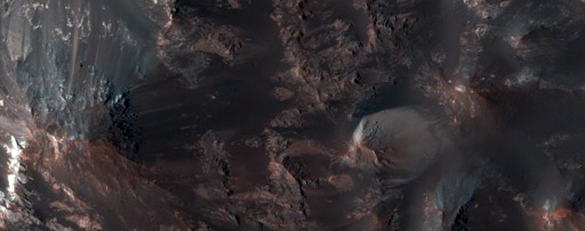 Central Peak of an Impact Crater in Terra Sabaea