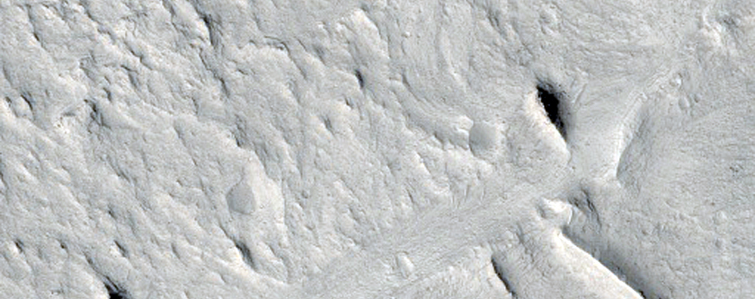 Possible Future Mars Landing Site with Inverted River Meanders