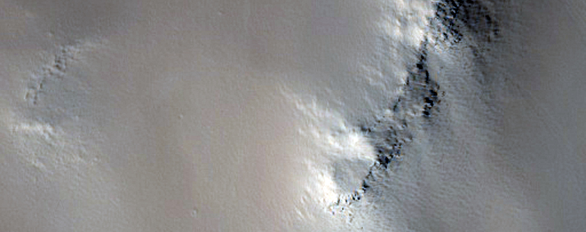 Nilosyrtis Dichotomy Boundary Scarp or Crater