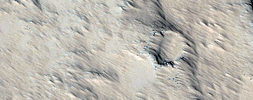 Channel Head on Pavonis Mons