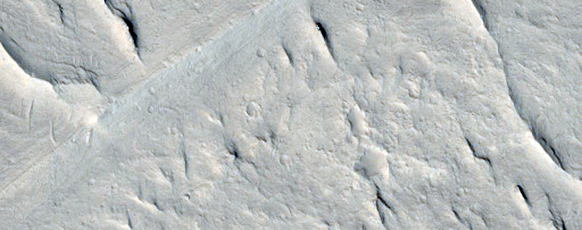 Possible Future Mars Landing Site with Inverted River Meanders