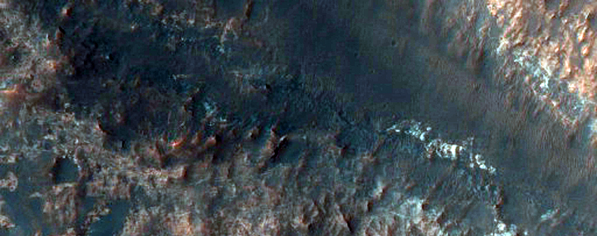 Lower Western Wall Area of Holden Crater