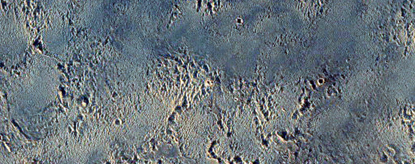 Smaller Crater in Light-Toned Substrate of Capen Crater Wind Streak