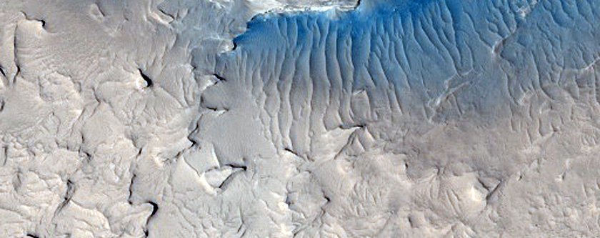 Medusae Fossae Formation with Possible Phyllosilicates