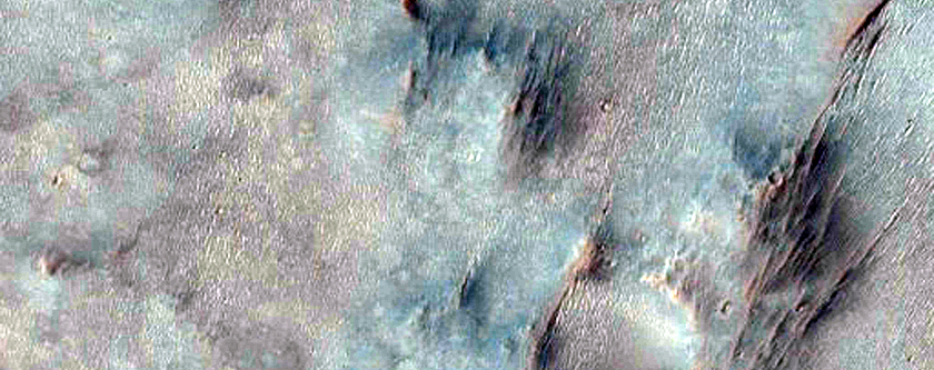 Central Pit and Terraces of Impact Crater
