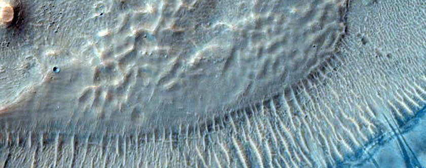 Gullies in Small Crater