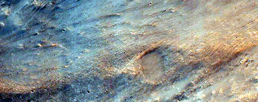 Light-Toned Material in a Crater in Iani Chaos