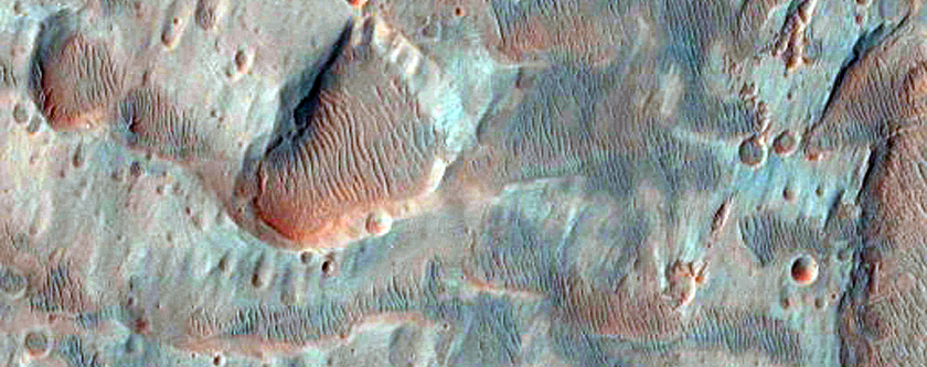 Megabreccia and Layered Deposits in Holden Crater