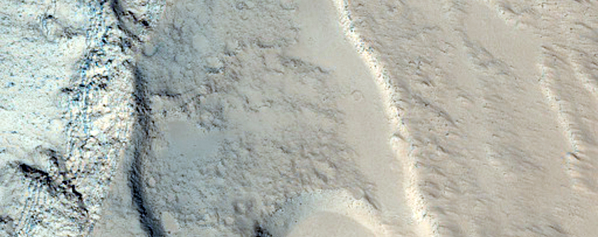 Channel Head on Pavonis Mons