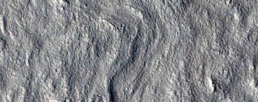 Layered Deposits in Crater in Hellas Montes Region