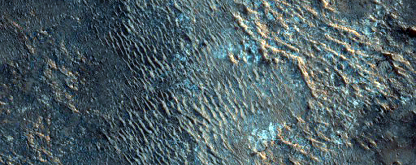 Interesting Crater Deposit with Possible Olivine Signature