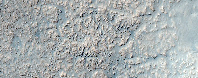 Crater Central Uplift with Possible Bedrock