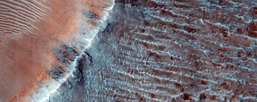 Small Crater on Plains with Possible Olivine and Pyroxene