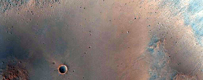 Two Craters Exposing Bedrock in Northeast Syrtis Major